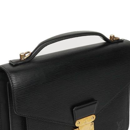 Louis Vuitton Monceau Schwarze EPI Leder Handtasche