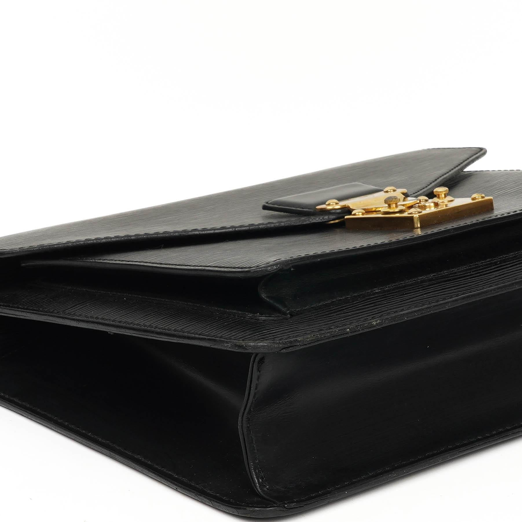 Louis Vuitton Monceau Schwarze EPI Leder Handtasche