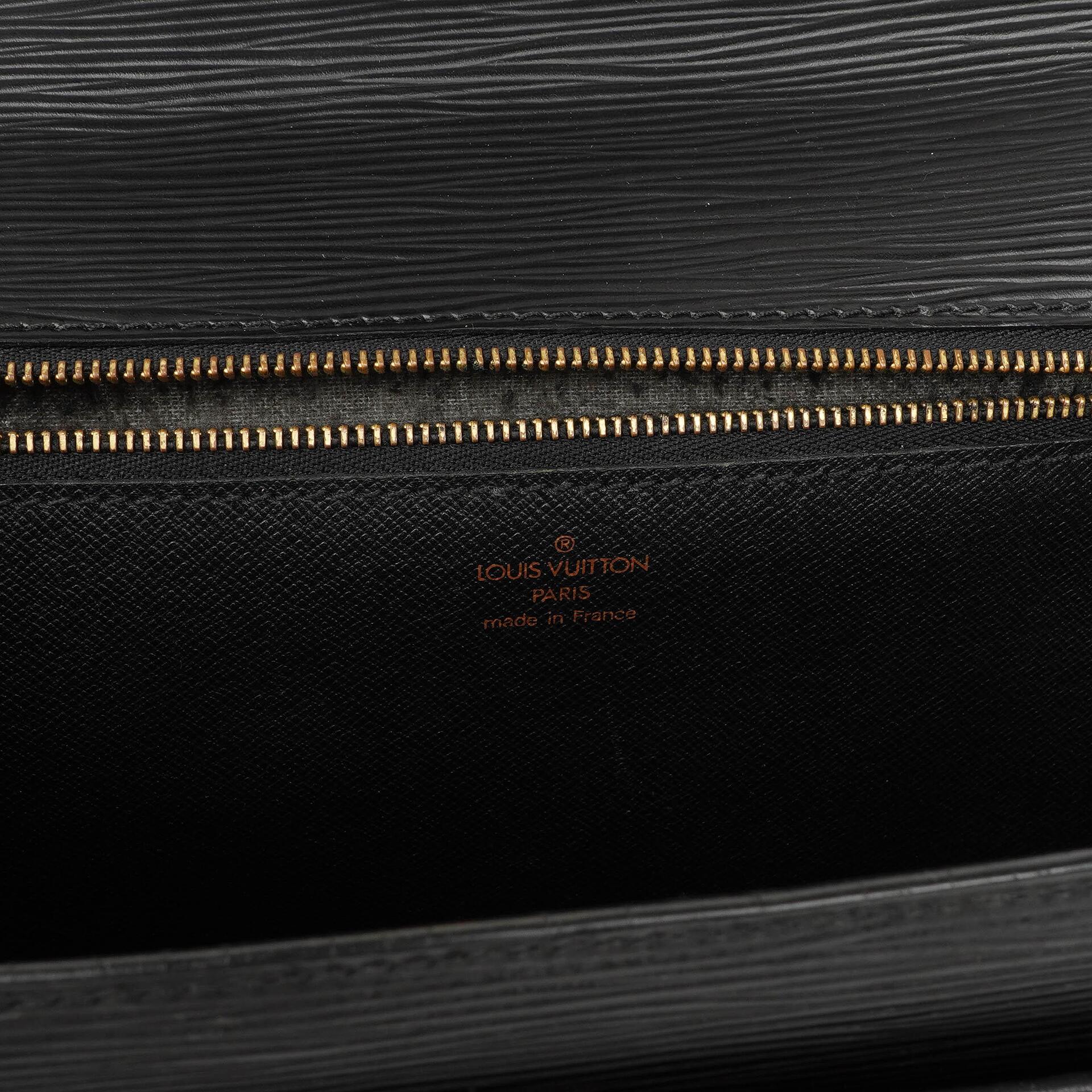 Louis Vuitton Monceau Schwarze EPI Leder Handtasche