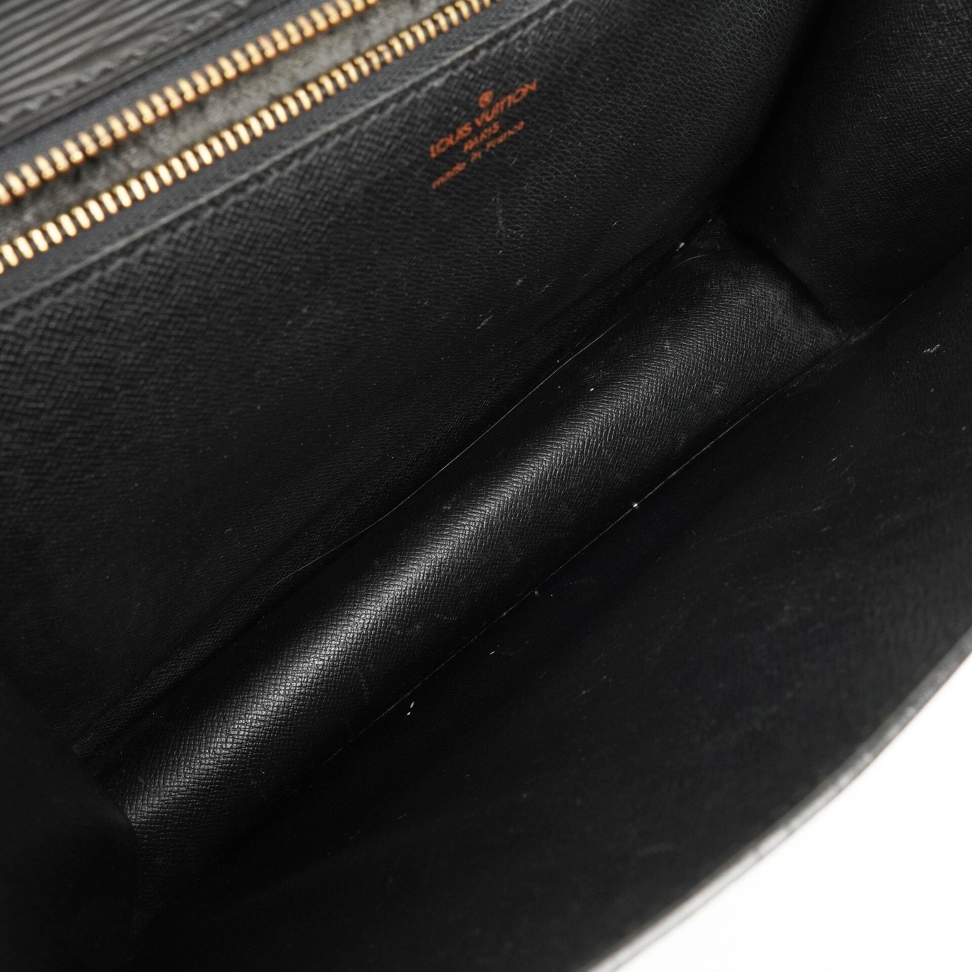 Louis Vuitton Monceau Schwarze EPI Leder Handtasche