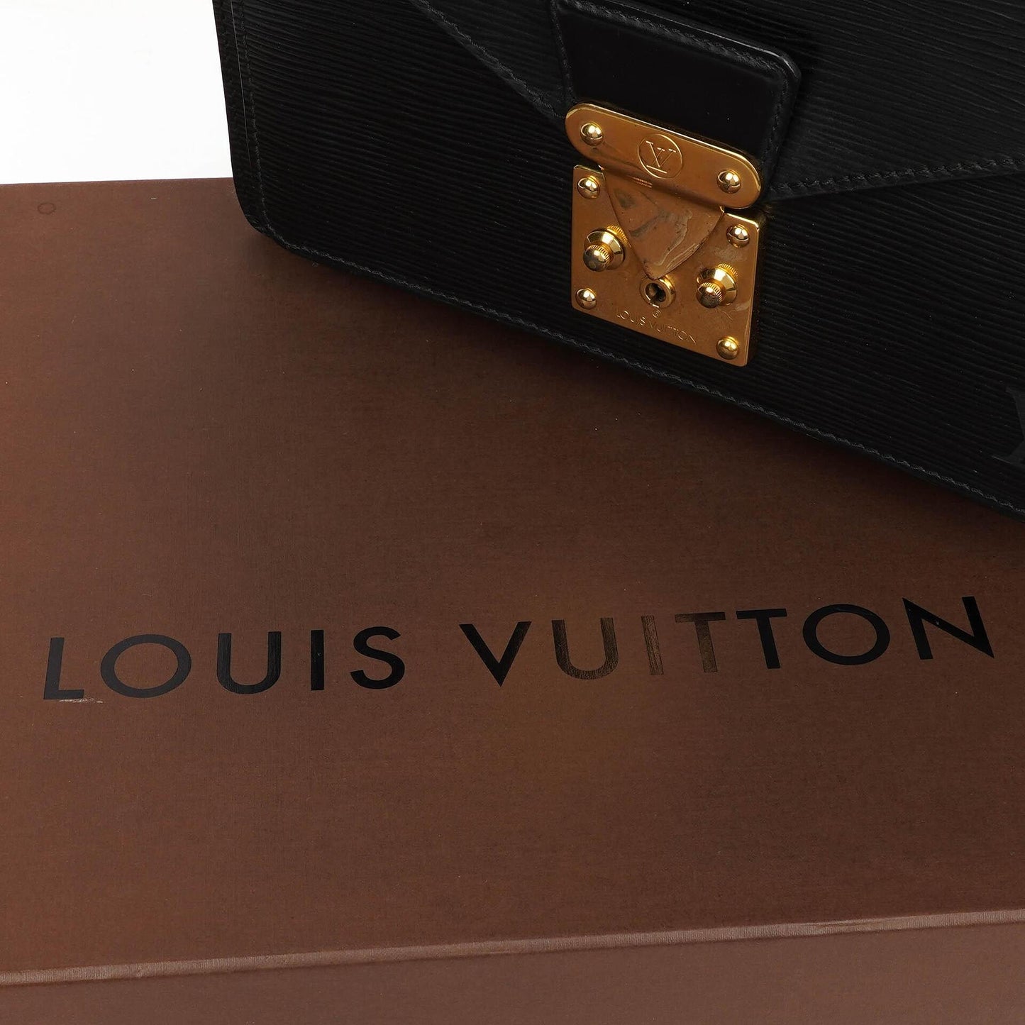Louis Vuitton Monceau Schwarze EPI Leder Handtasche