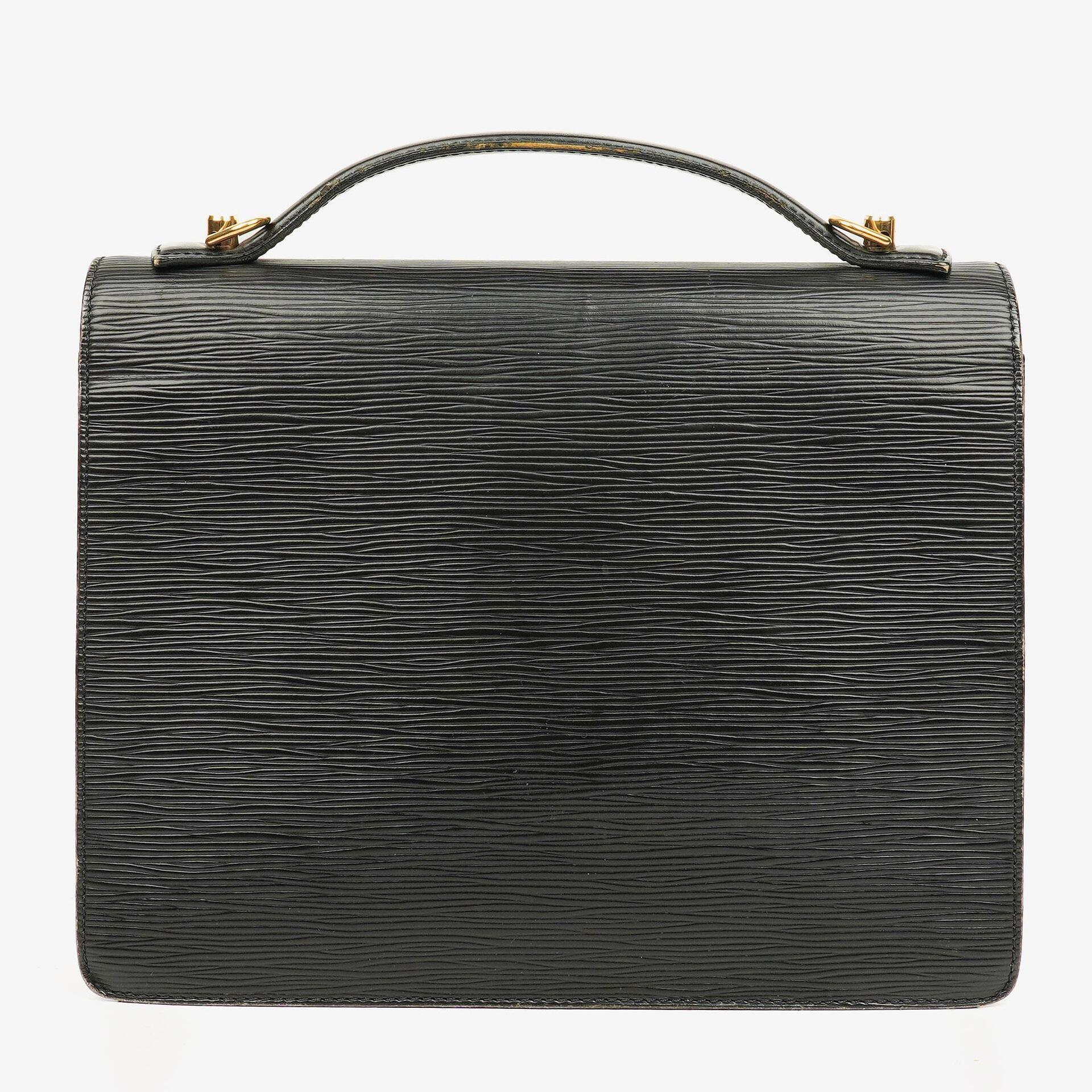 Louis Vuitton Monceau Handtasche aus schwarzem Epi-Leder