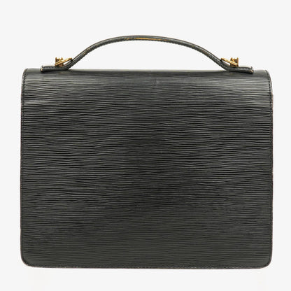 Louis Vuitton Monceau Handtasche aus schwarzem Epi-Leder