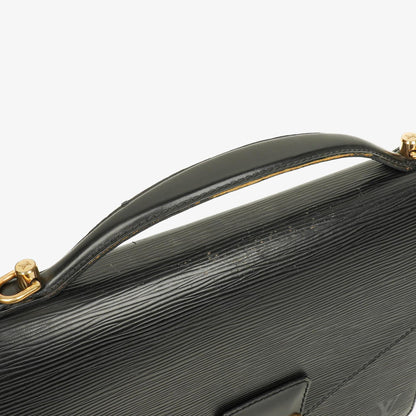 Louis Vuitton Monceau Handtasche aus schwarzem Epi-Leder