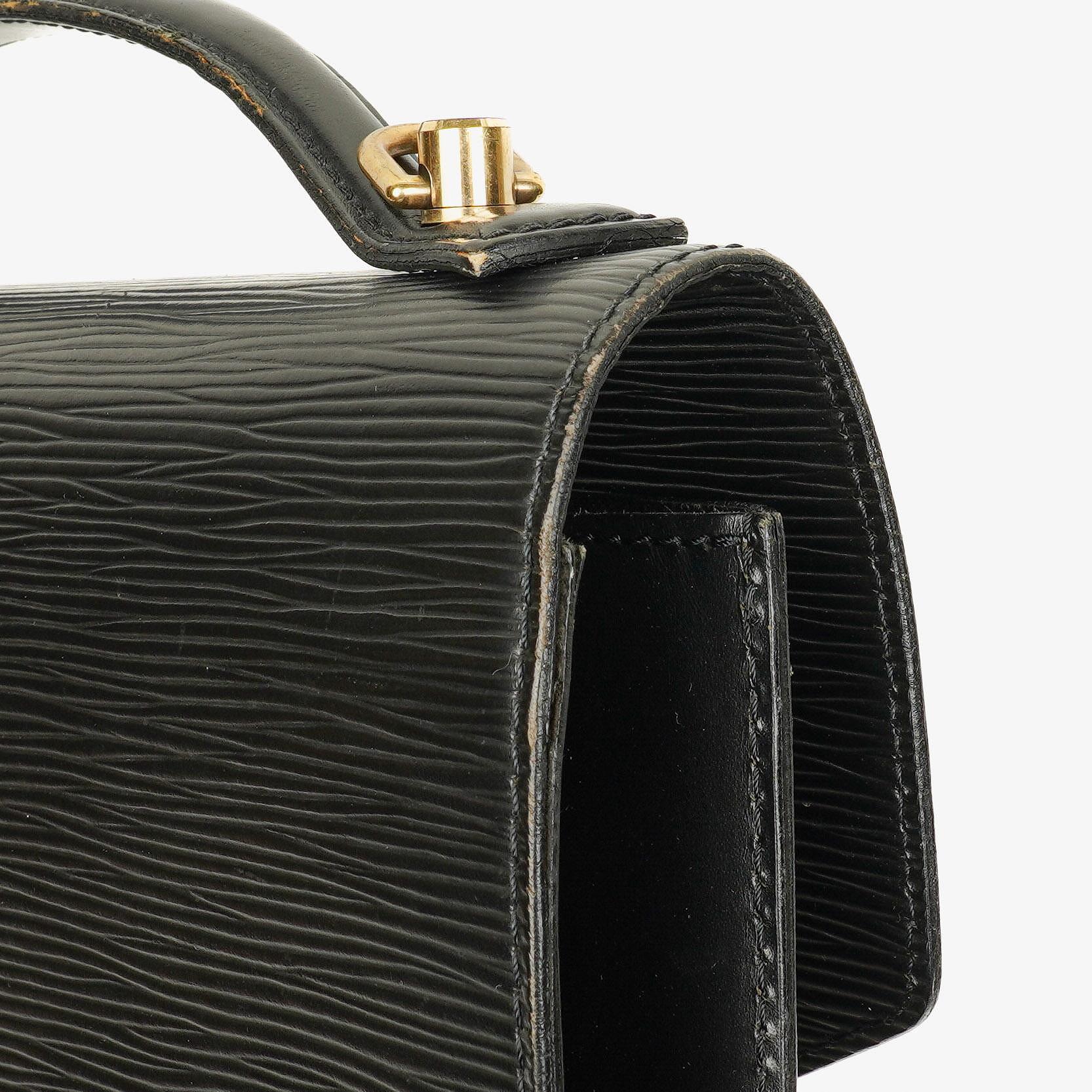 Louis Vuitton Monceau Handtasche aus schwarzem Epi-Leder
