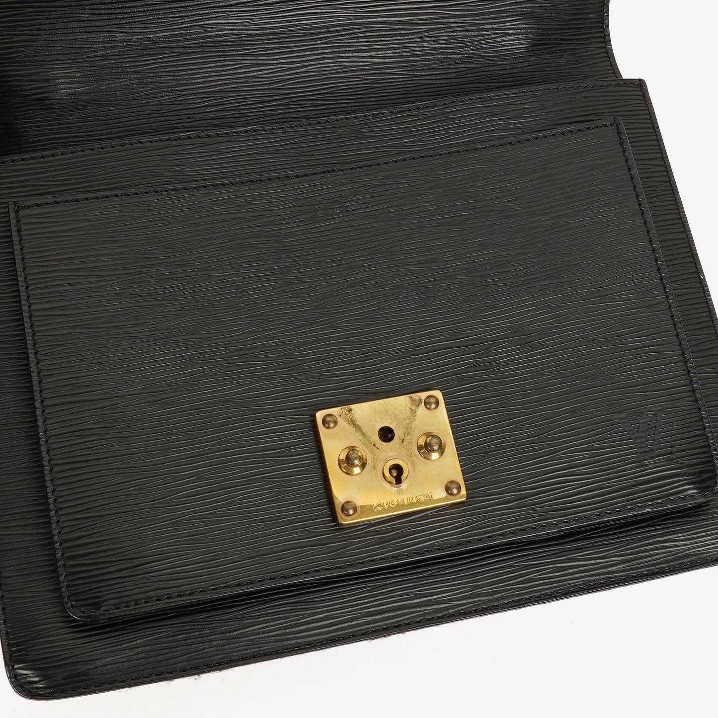 Louis Vuitton Monceau Handtasche aus schwarzem Epi-Leder