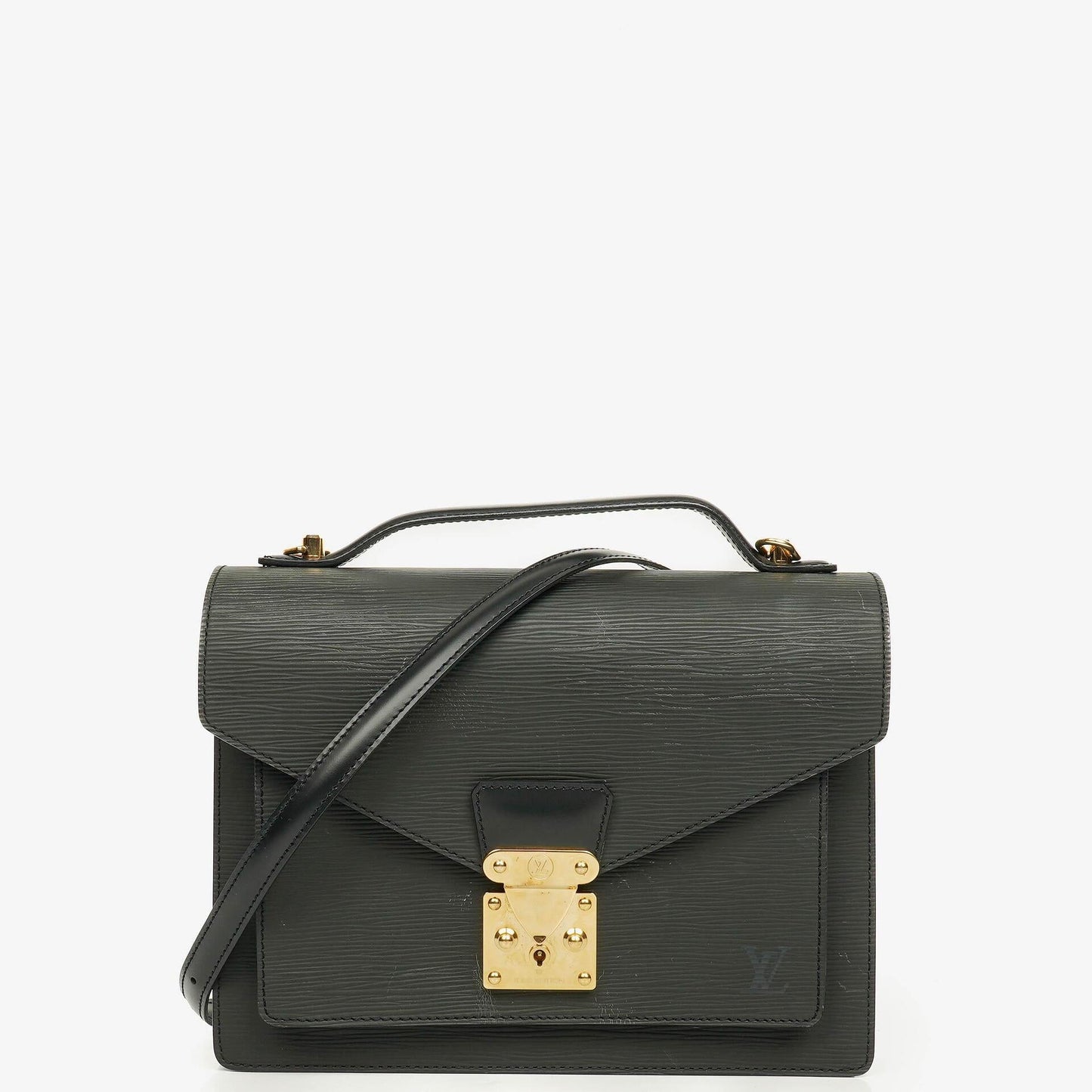 Louis Vuitton Monceau Handtasche aus schwarzem Epi Leder
