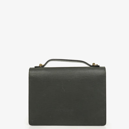 Louis Vuitton Monceau Handtasche aus schwarzem Epi Leder