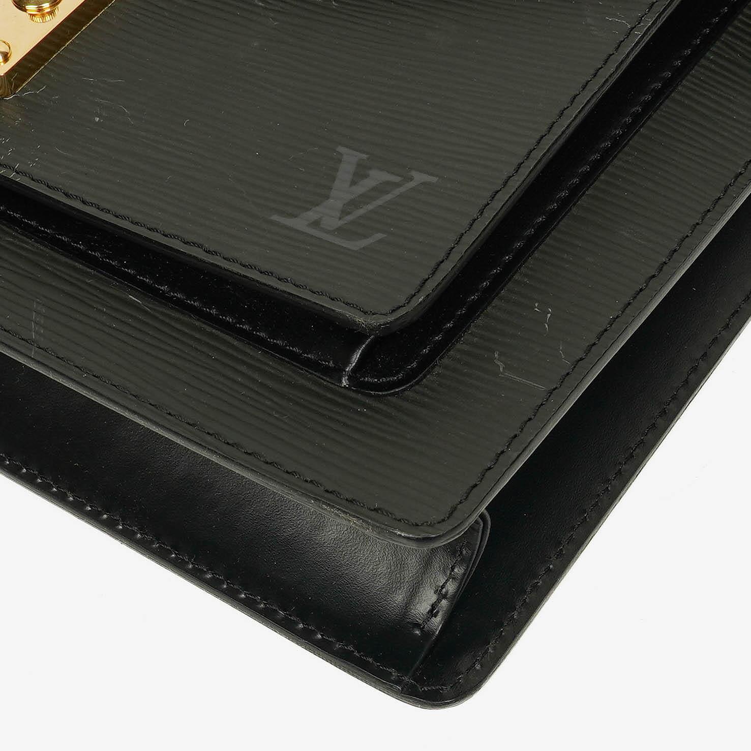 Louis Vuitton Monceau Handtasche aus schwarzem Epi Leder