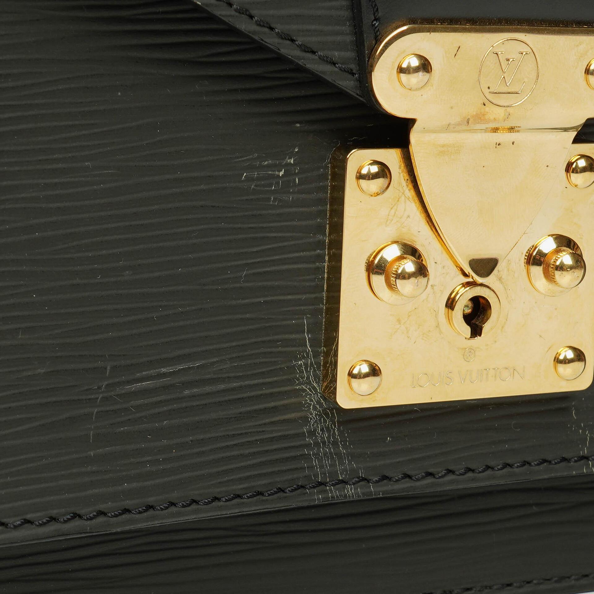Louis Vuitton Monceau Handtasche aus schwarzem Epi Leder
