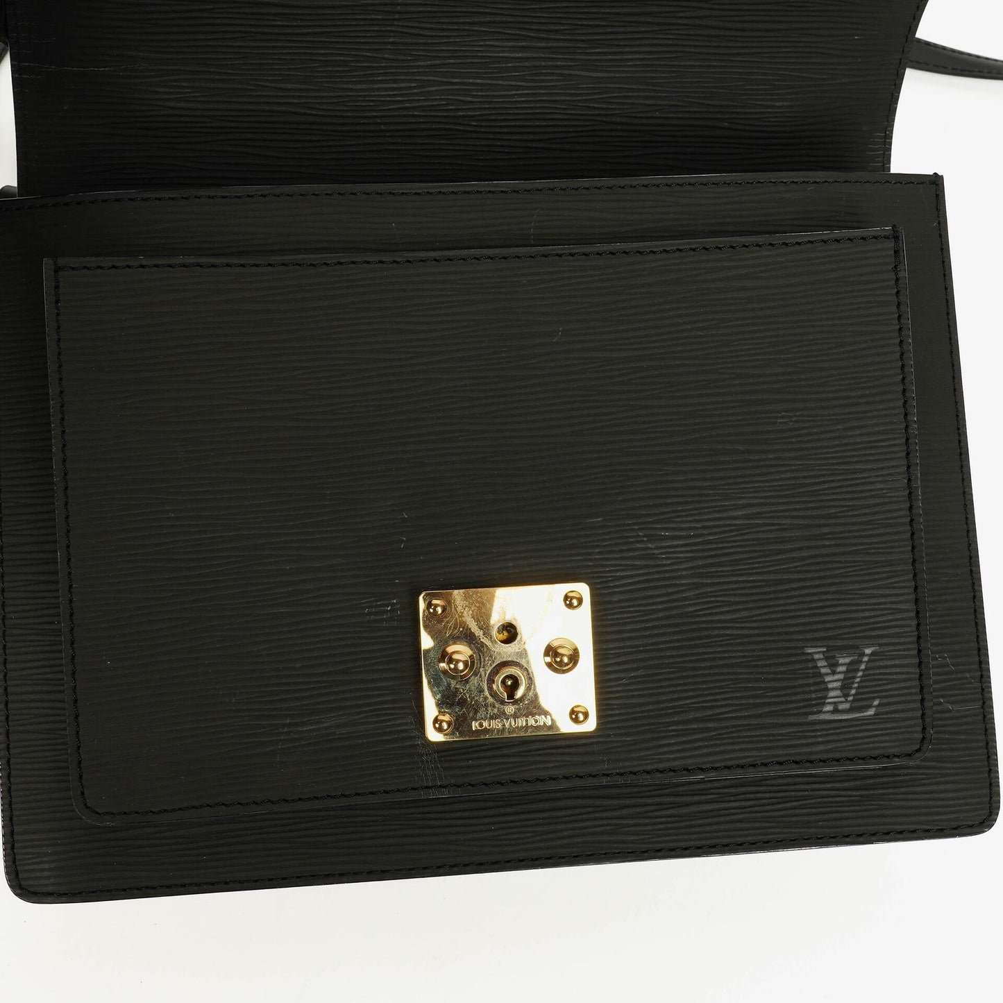 Louis Vuitton Monceau Handtasche aus schwarzem Epi Leder