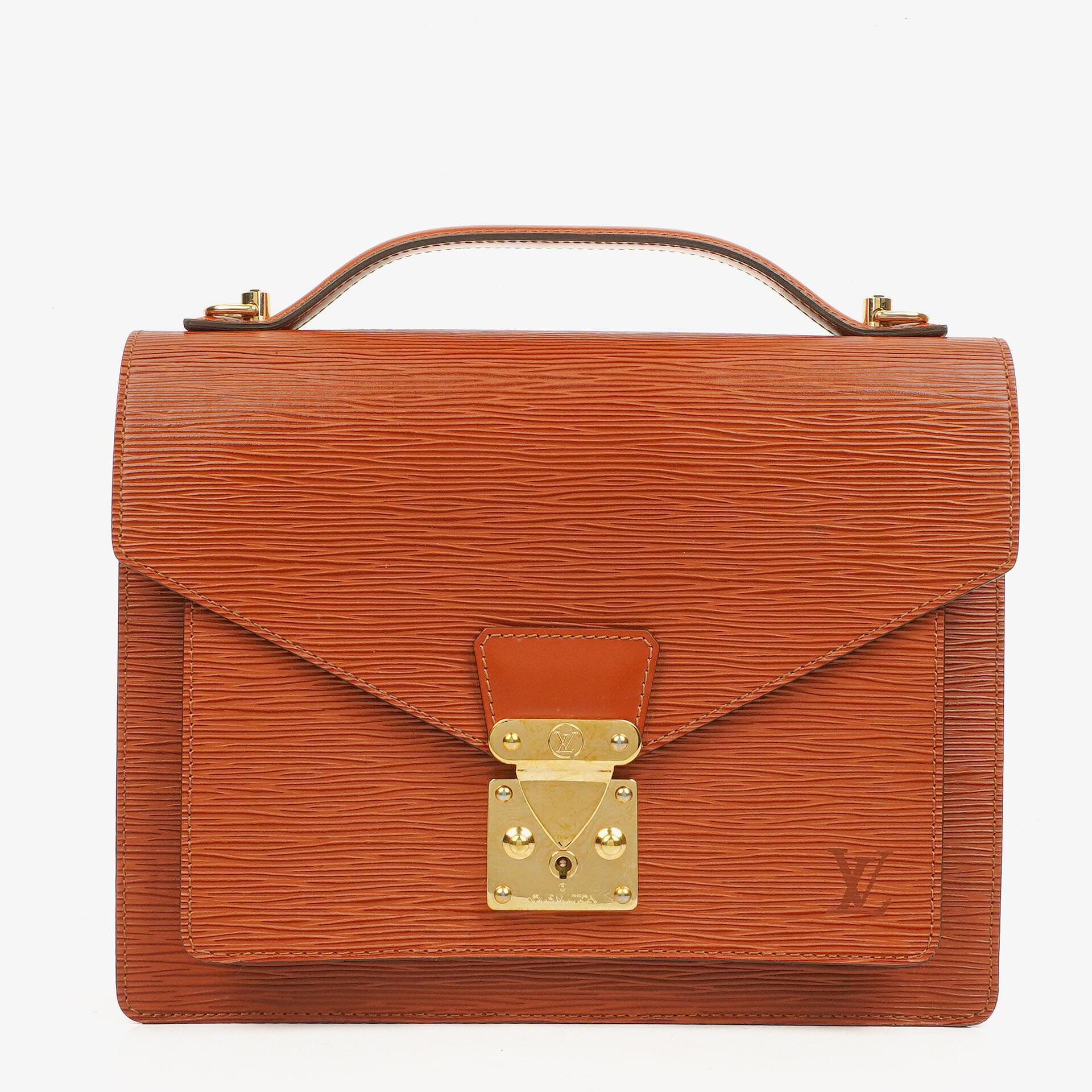 Louis Vuitton Monceau Handtasche aus braunem Epi Leder