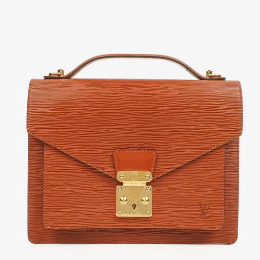 Louis Vuitton Monceau Handtasche aus braunem Epi Leder