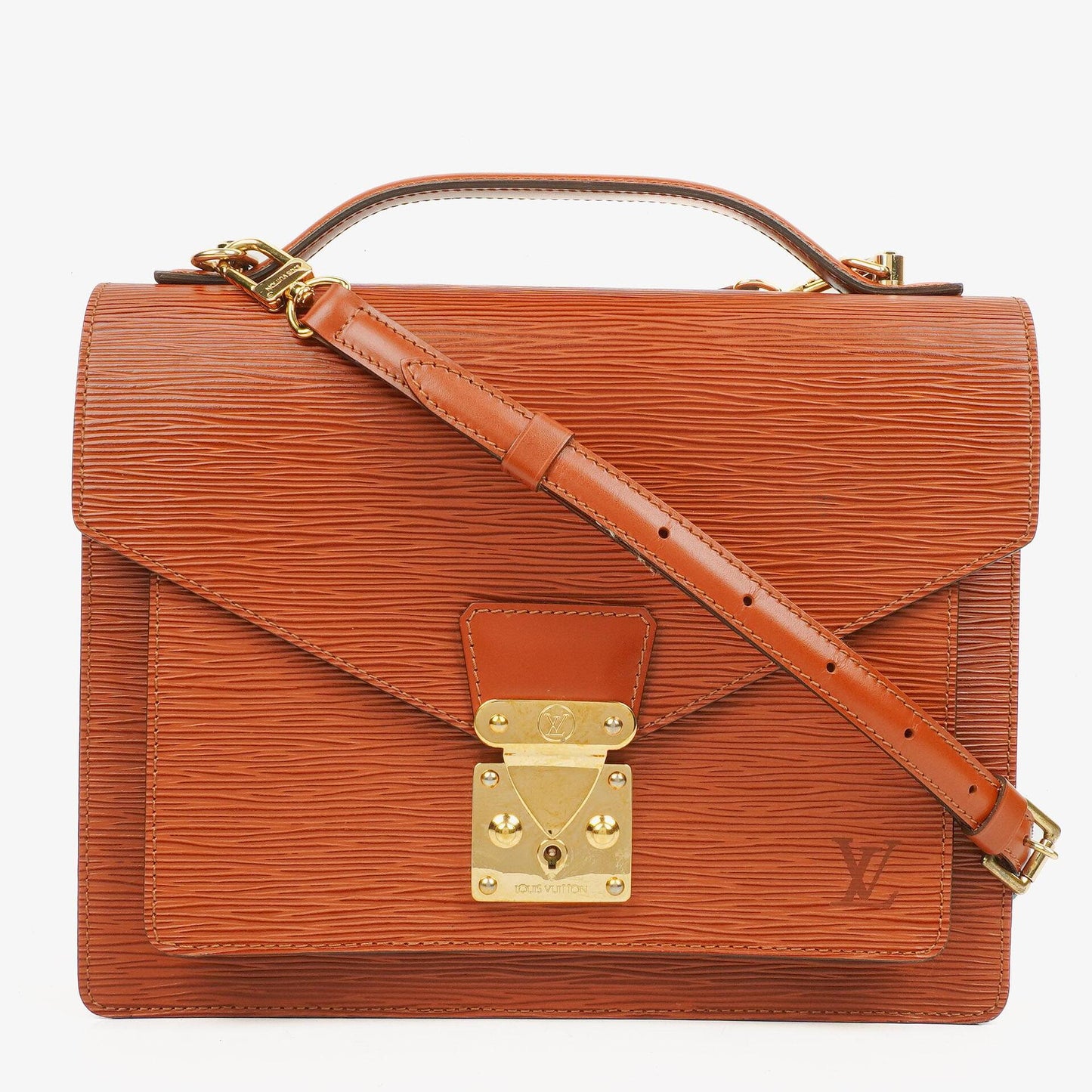 Louis Vuitton Monceau Handtasche aus braunem Epi Leder