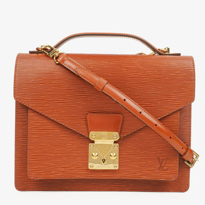 Louis Vuitton Monceau Handtasche aus braunem Epi Leder