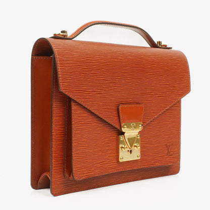 Louis Vuitton Monceau Handtasche aus braunem Epi Leder