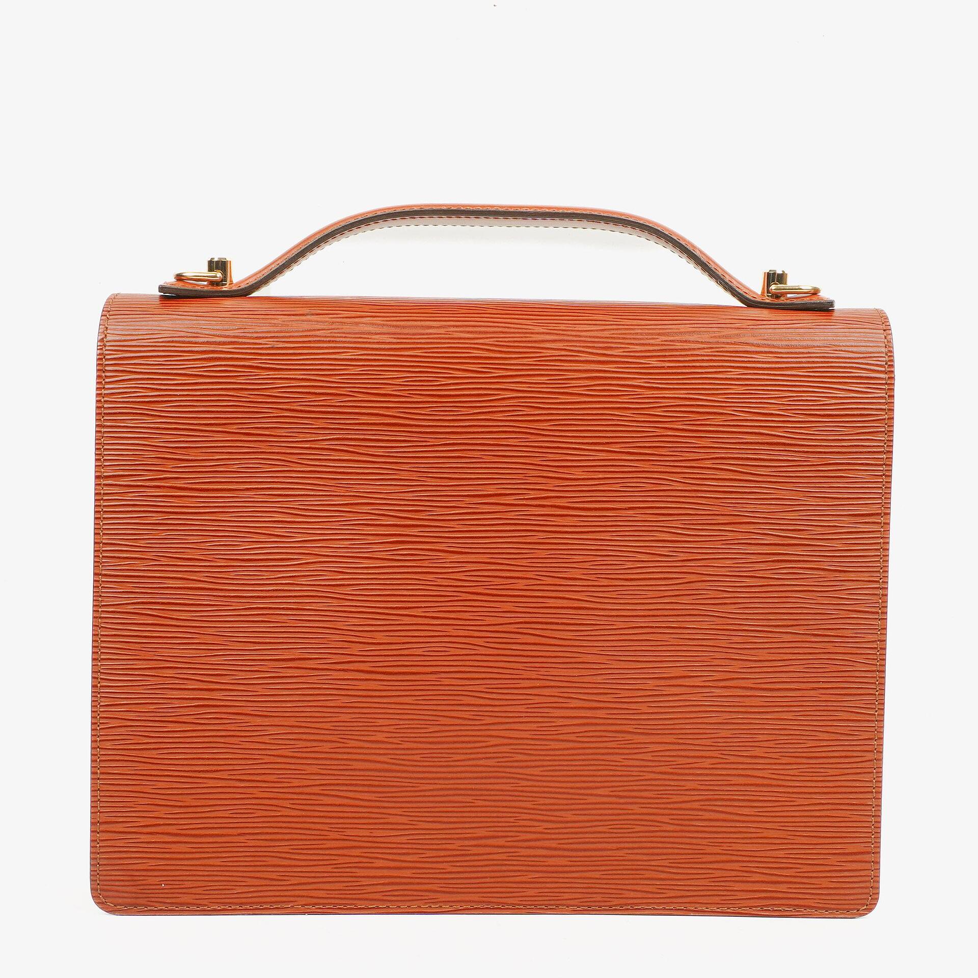 Louis Vuitton Monceau Handtasche aus braunem Epi Leder