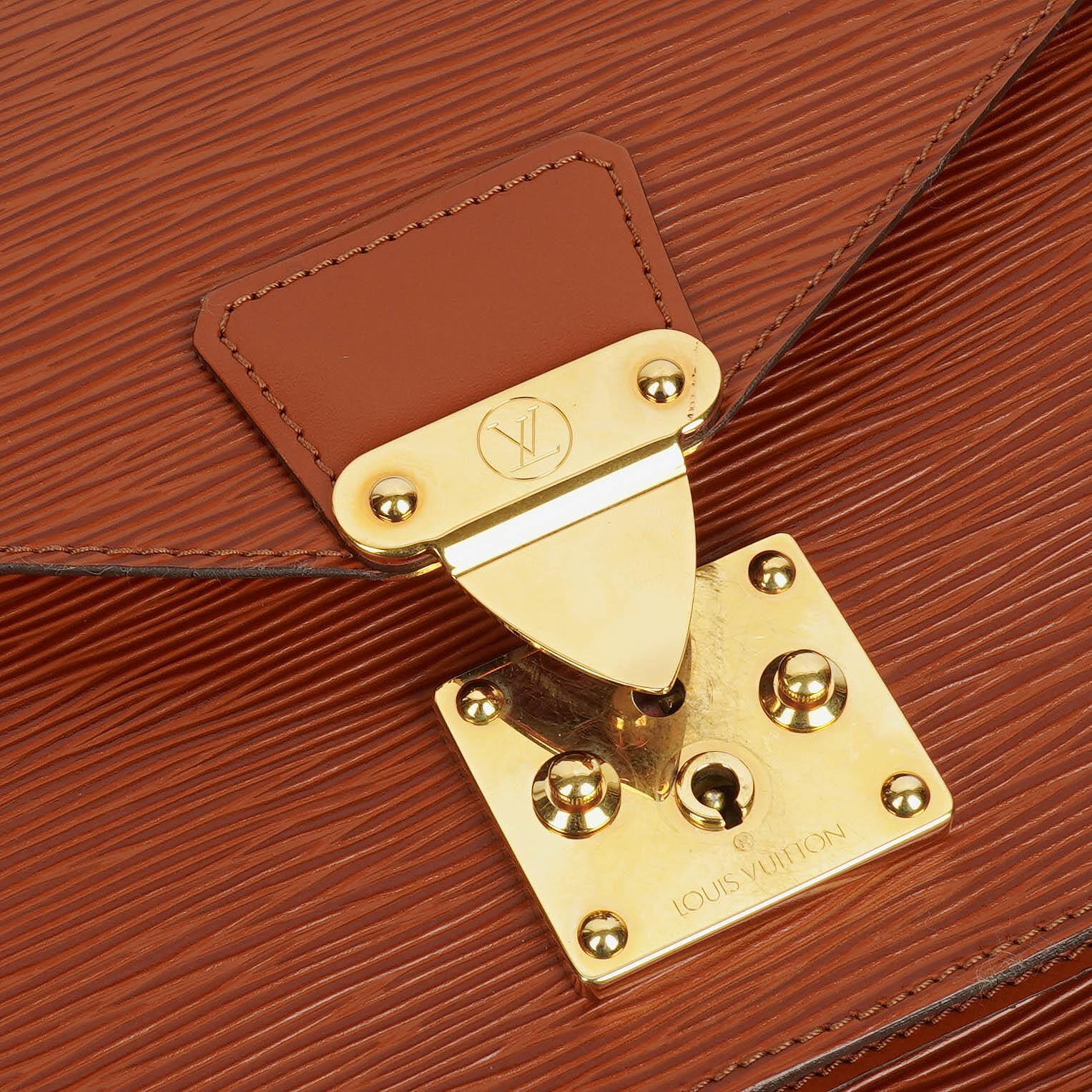 Louis Vuitton Monceau Handtasche aus braunem Epi Leder