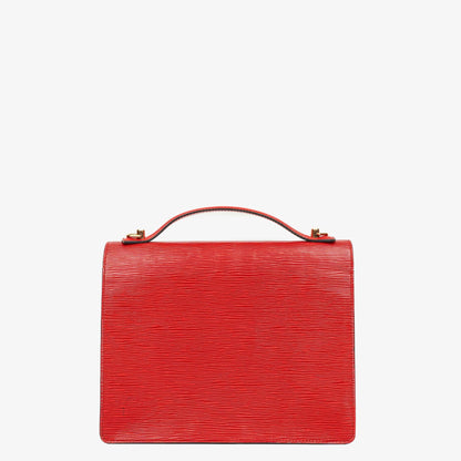 Louis Vuitton Monceau Handtasche aus rotem Epi Leder