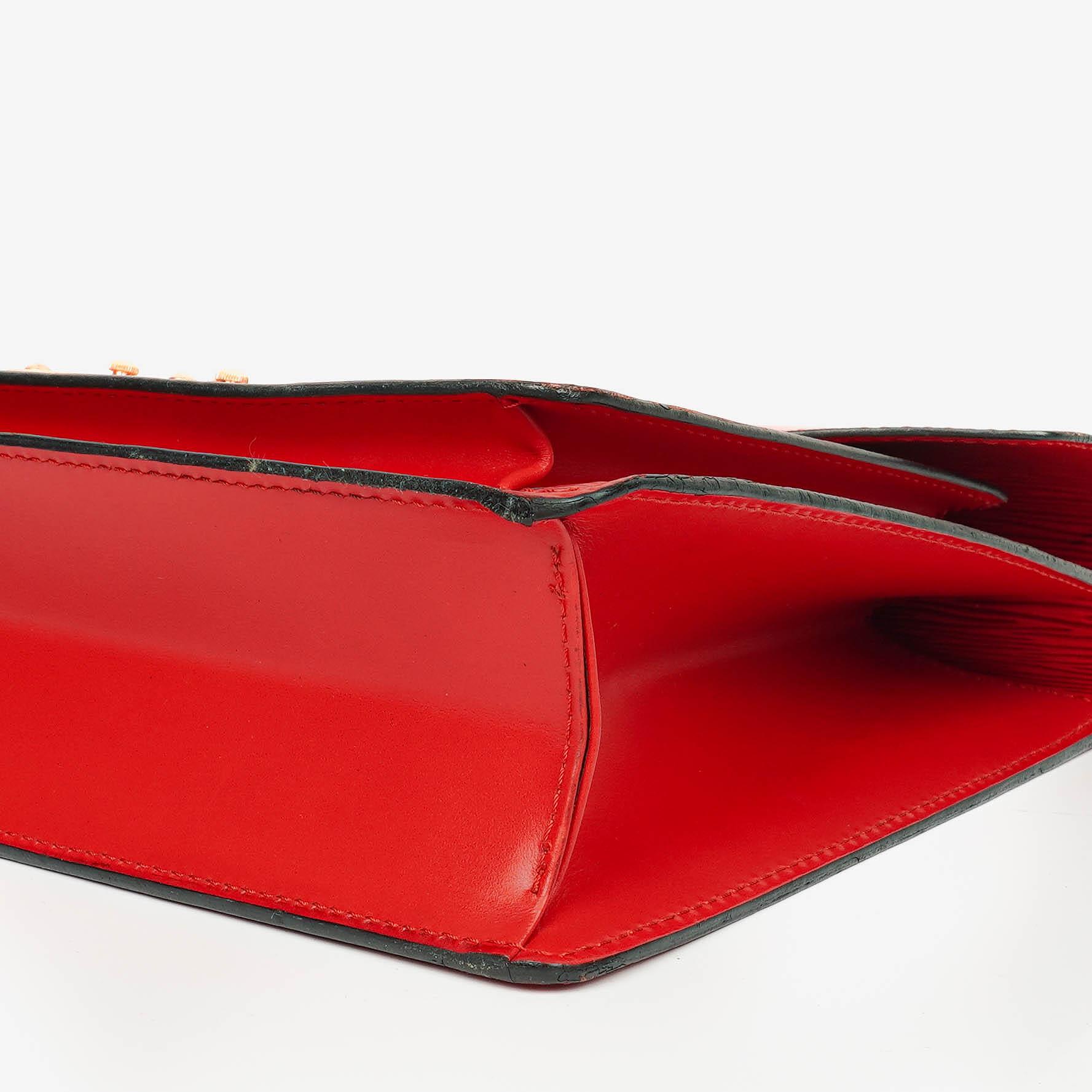 Louis Vuitton Monceau Handtasche aus rotem Epi Leder