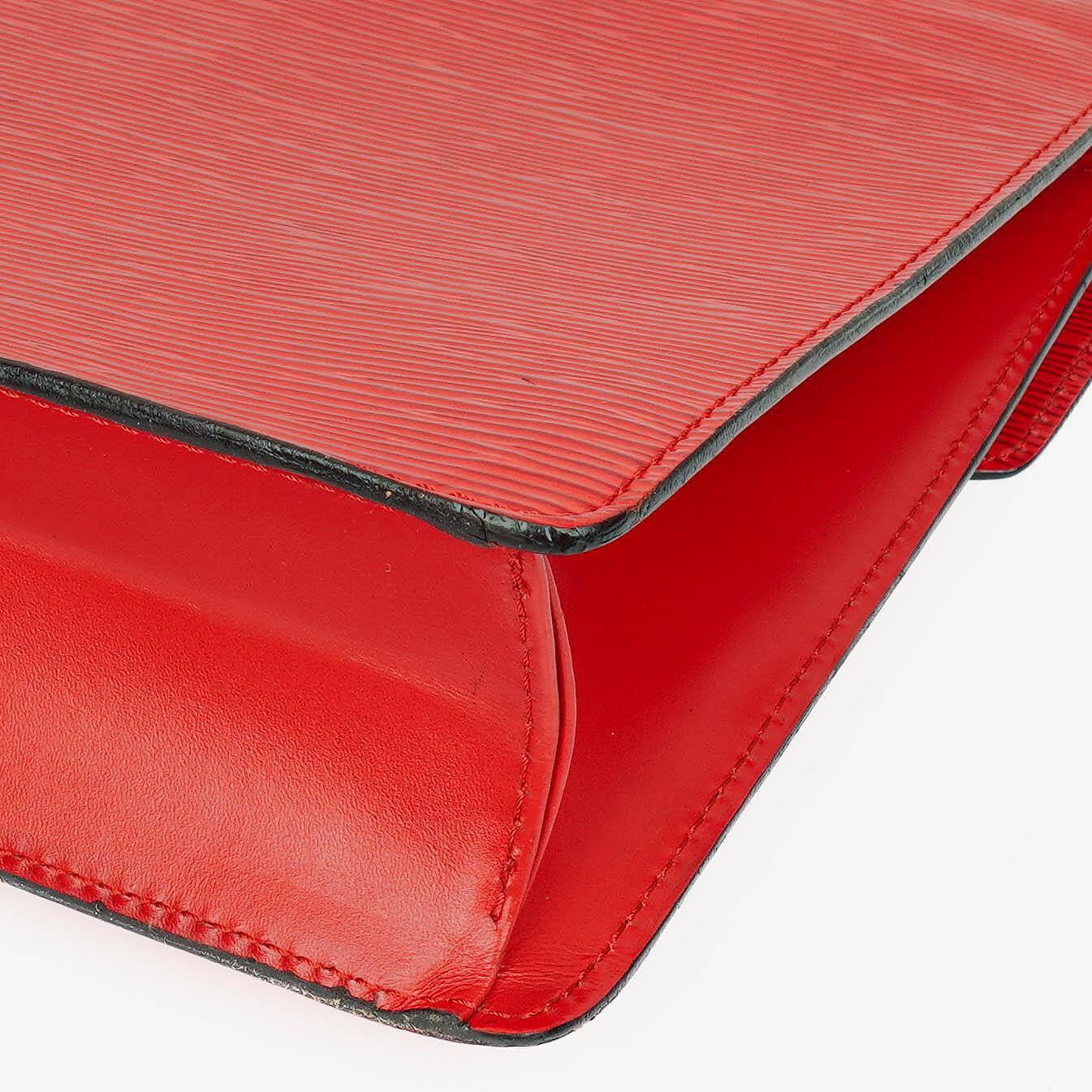Louis Vuitton Monceau Handtasche aus rotem Epi Leder