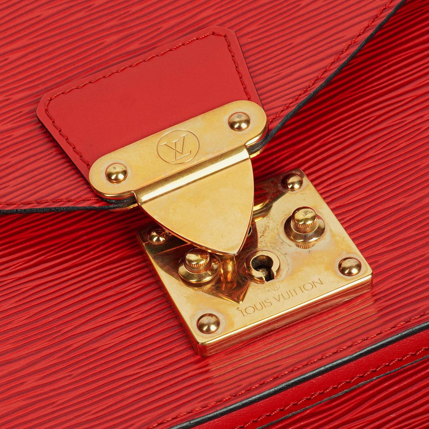 Louis Vuitton Monceau Handtasche aus rotem Epi Leder