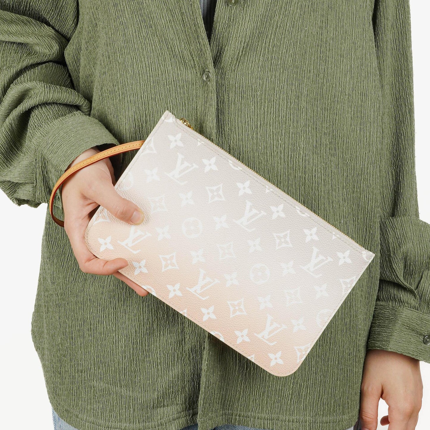 Louis Vuitton Neverfull MM Pochette Monogram By The Pool Brume