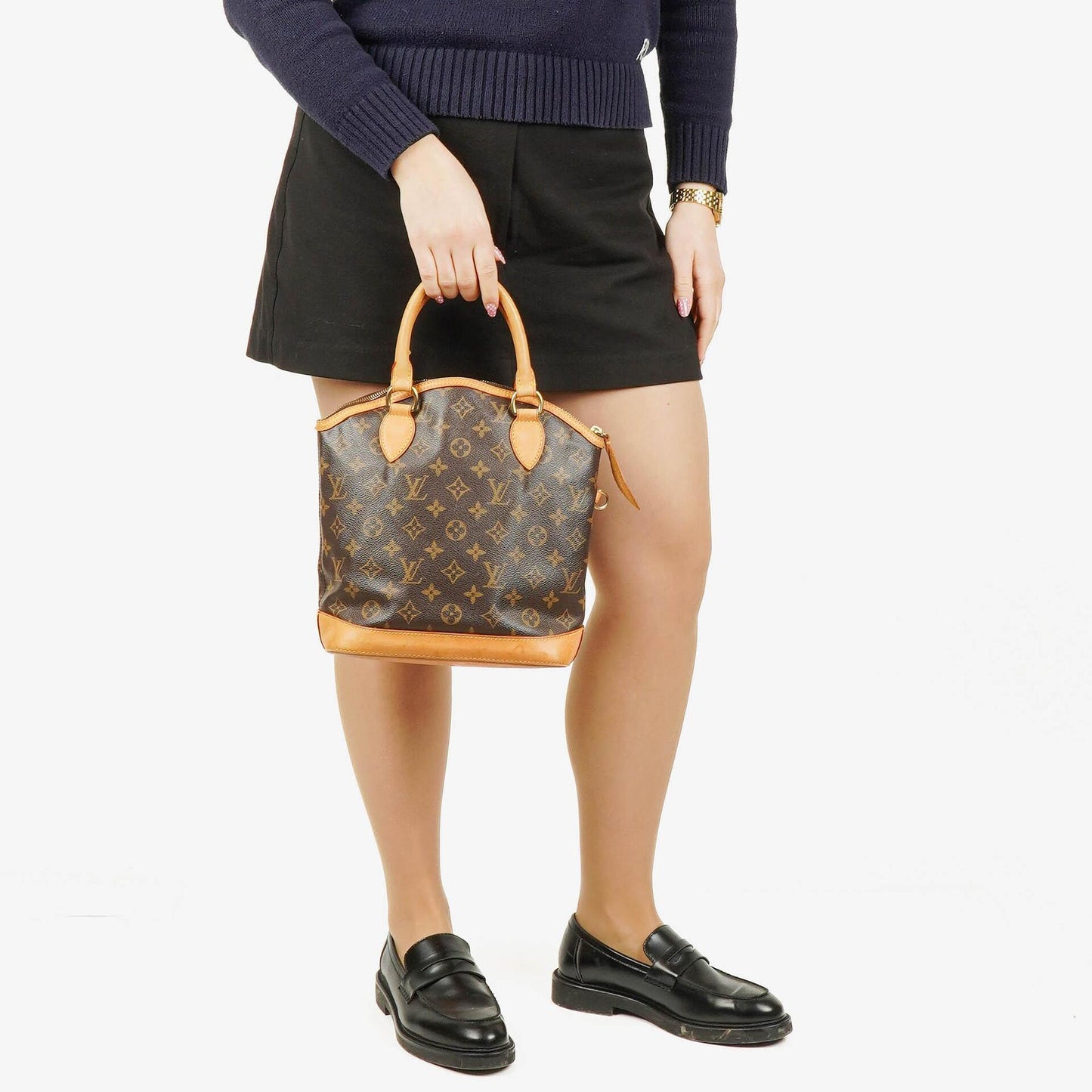 Louis Vuitton Monogramm Canvas Lockit Vertikale PM Tasche