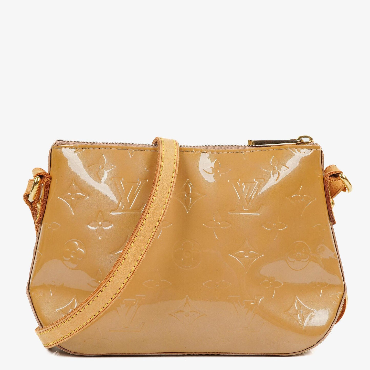 Louis Vuitton Minna Street Crossbody Tasche aus Monogram Vernis in Noisette, 2005