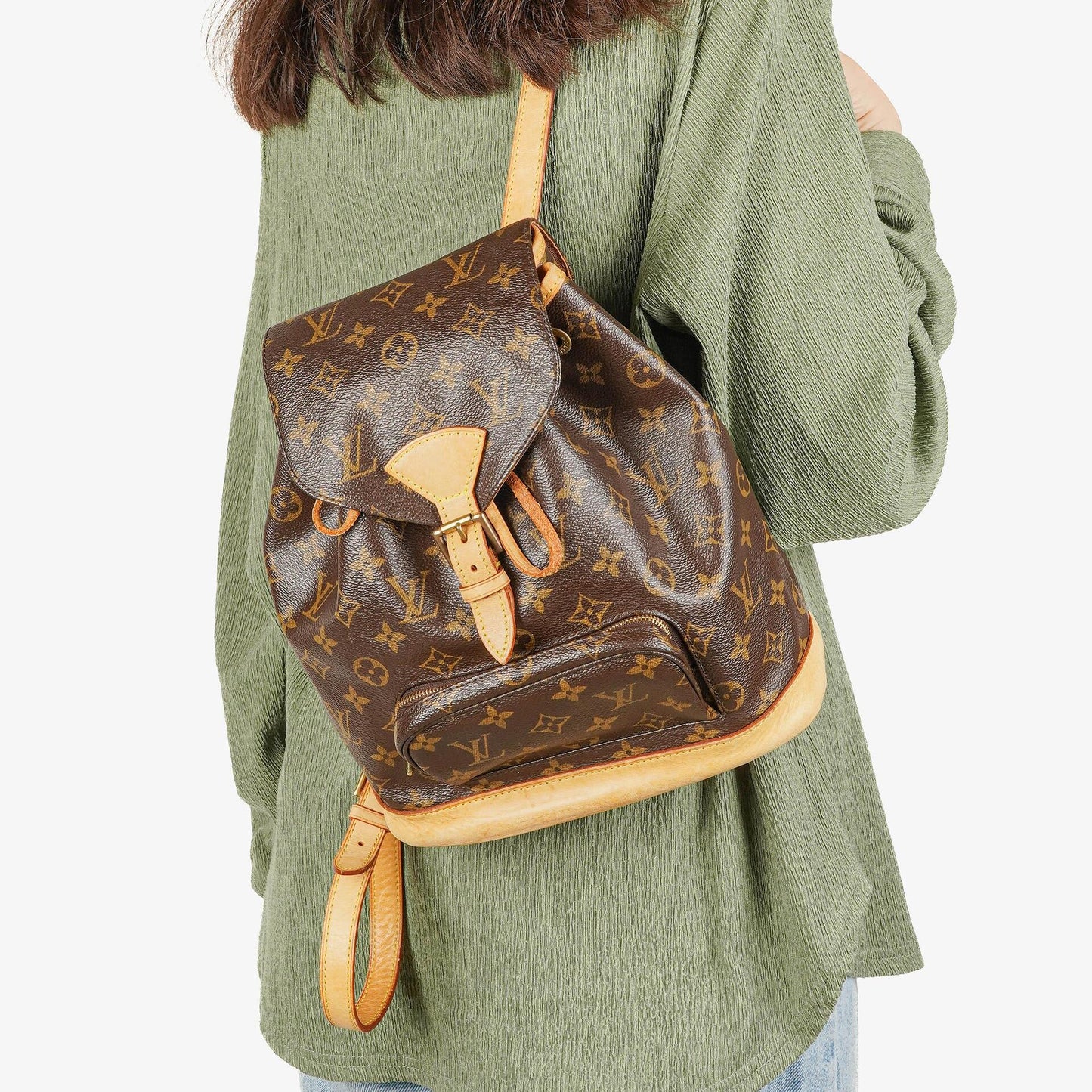 Louis Vuitton Montsouris MM Rucksack aus Monogram Canvas
