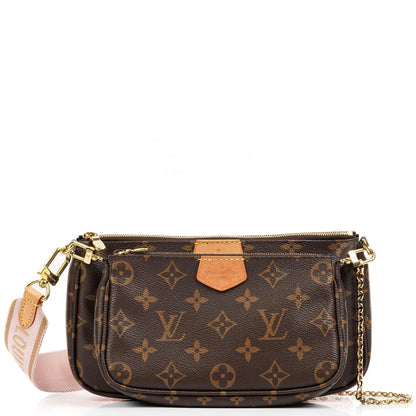 Louis Vuitton Multi Pochette Accessoires aus Monogram Canvas und Rose Clair Jacquard