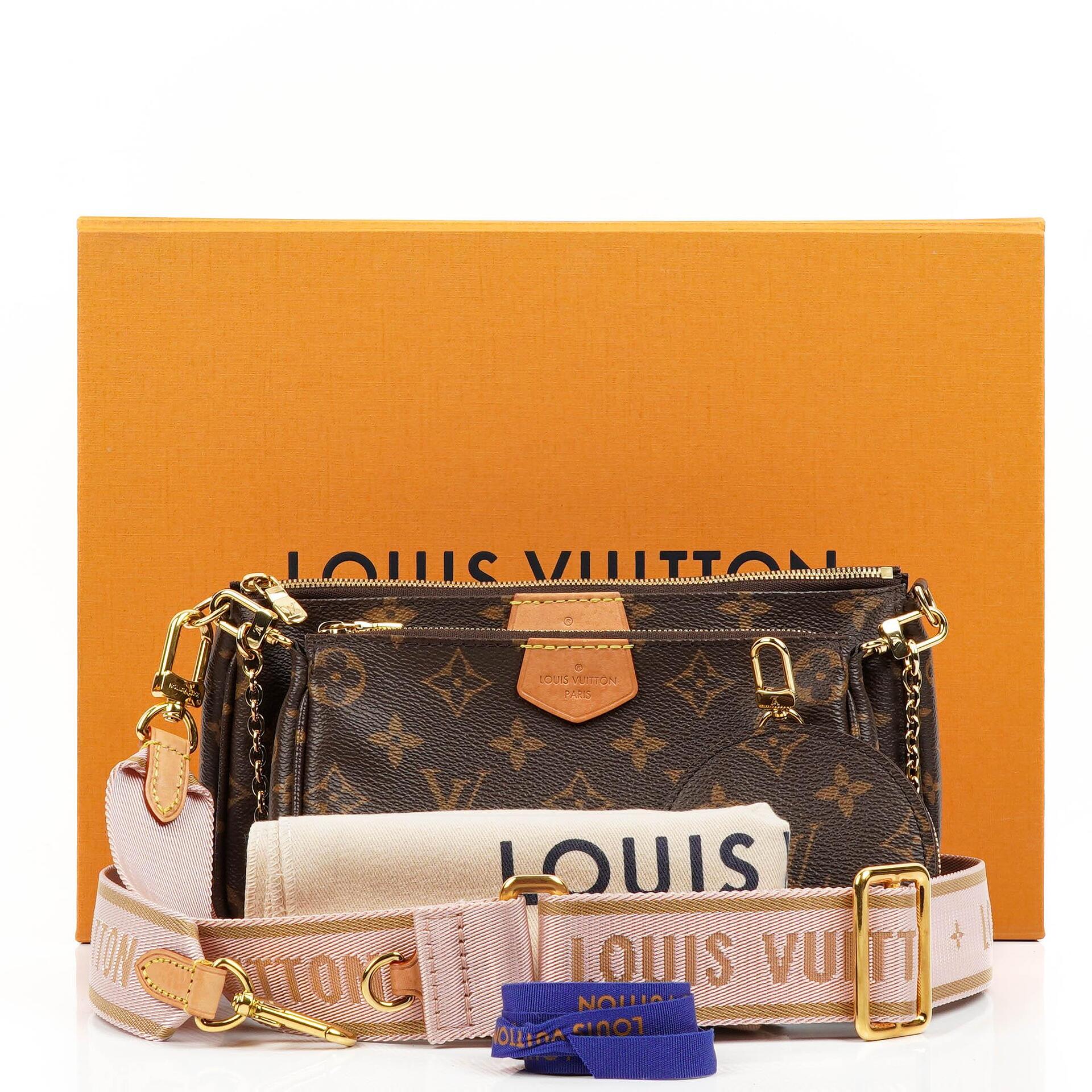 Louis Vuitton Multi Pochette Accessoires aus Monogram Canvas und Rose Clair Jacquard