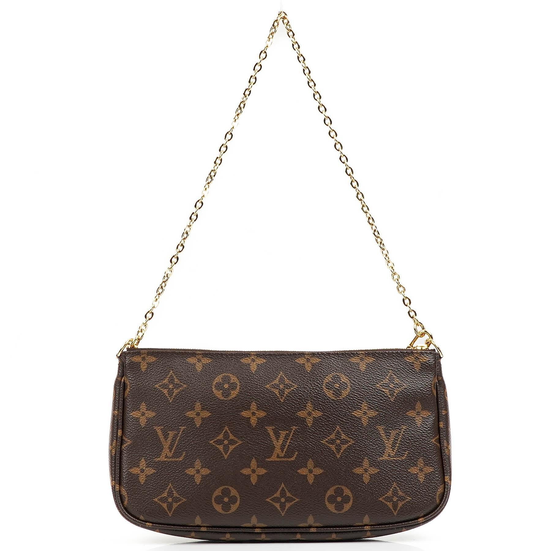 Louis Vuitton Multi Pochette Accessoires aus Monogram Canvas und Rose Clair Jacquard