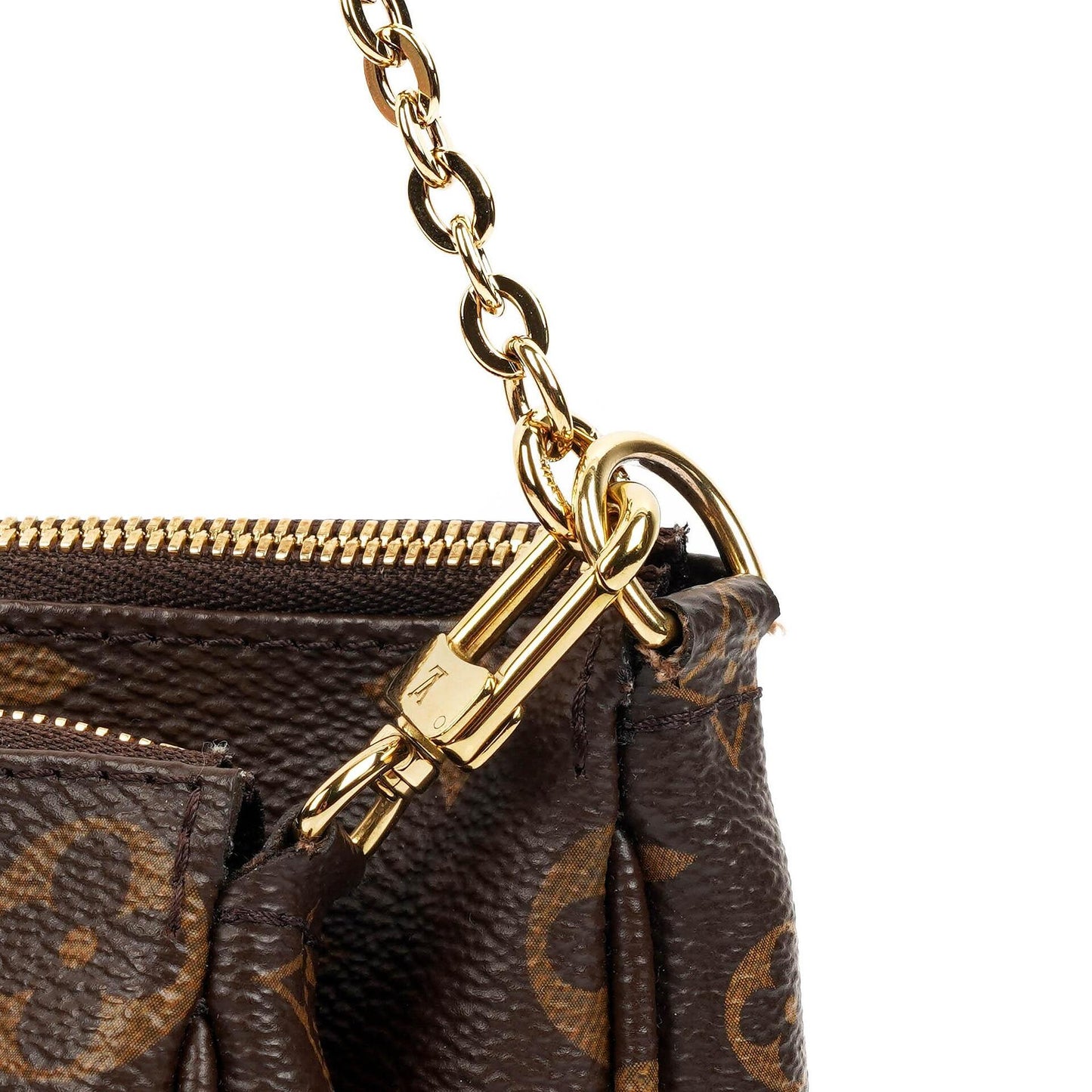 Louis Vuitton Multi Pochette Accessoires aus Monogram Canvas und Rose Clair Jacquard