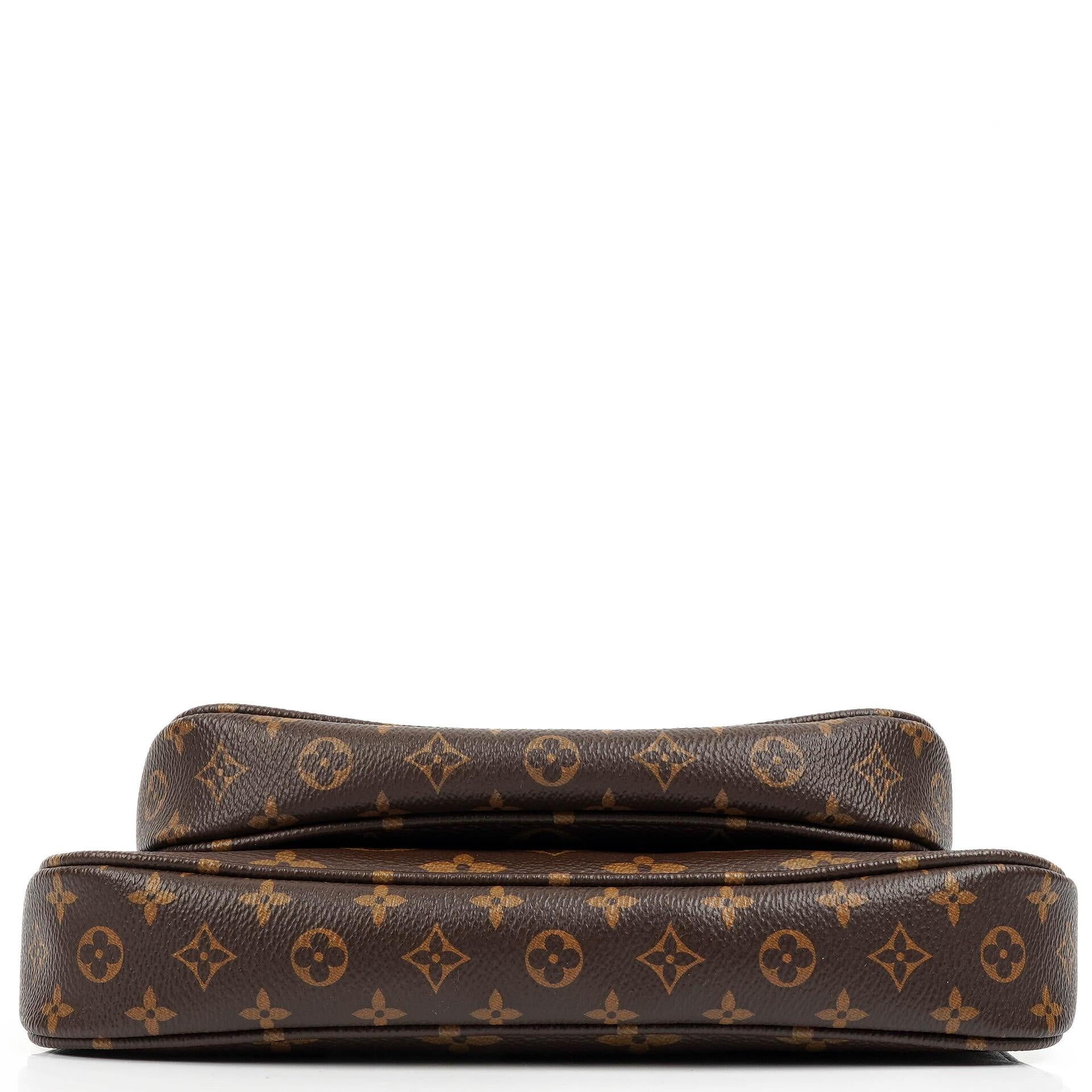 Louis Vuitton Multi Pochette Accessoires aus Monogram Canvas und Rose Clair Jacquard