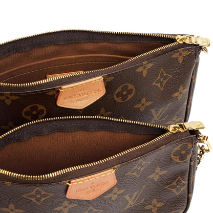 Louis Vuitton Multi Pochette Accessoires aus Monogram Canvas und Rose Clair Jacquard