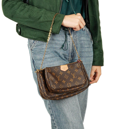 Louis Vuitton Multi Pochette Accessoires Schultertasche aus Monogram Canvas