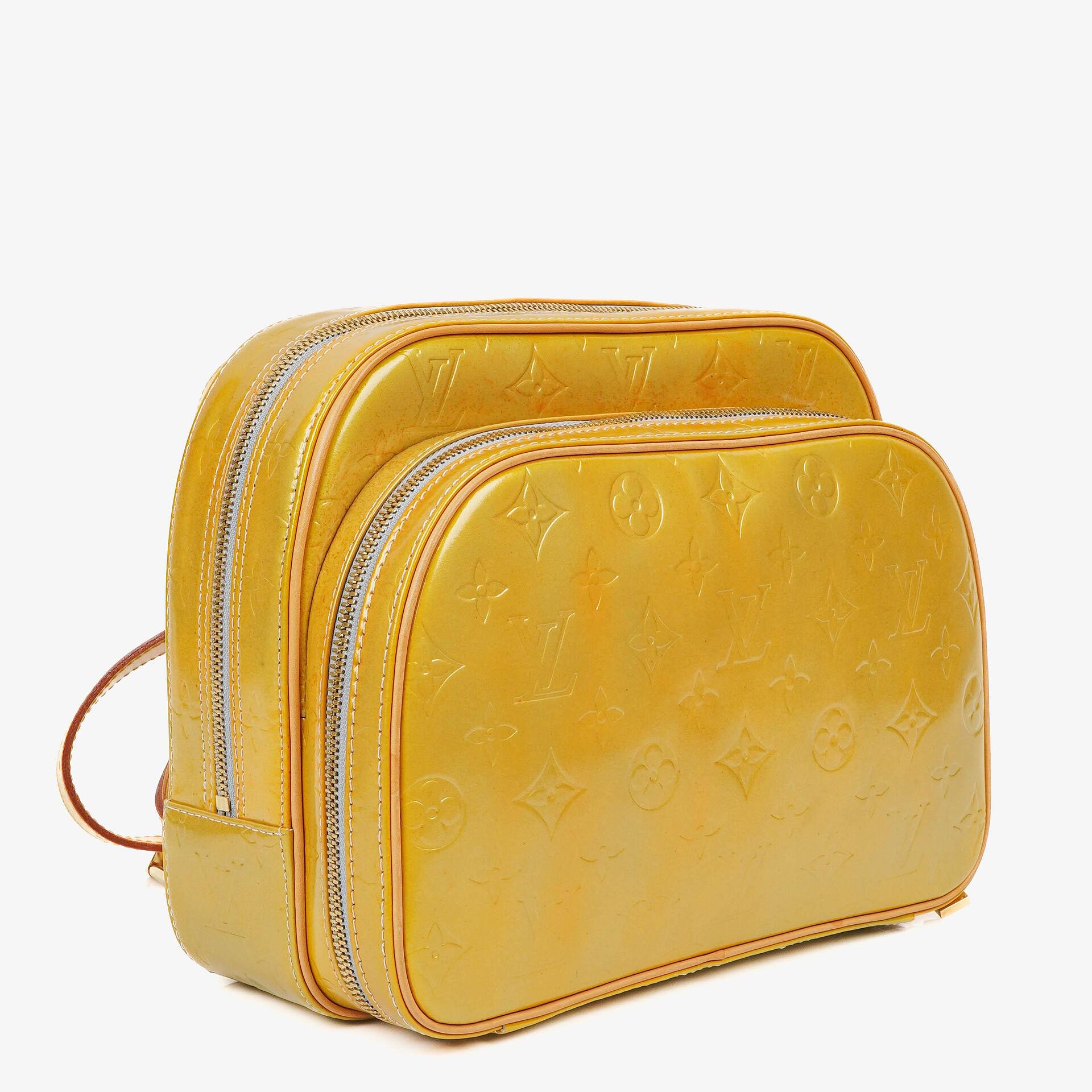 Louis Vuitton Murray Rucksack aus gelbem Vernis