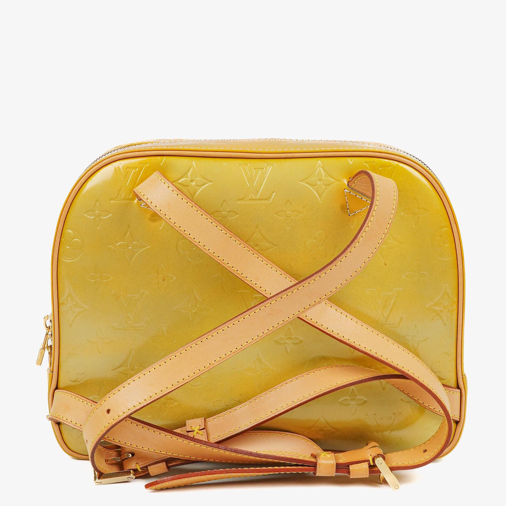 Louis Vuitton Murray Rucksack aus gelbem Vernis