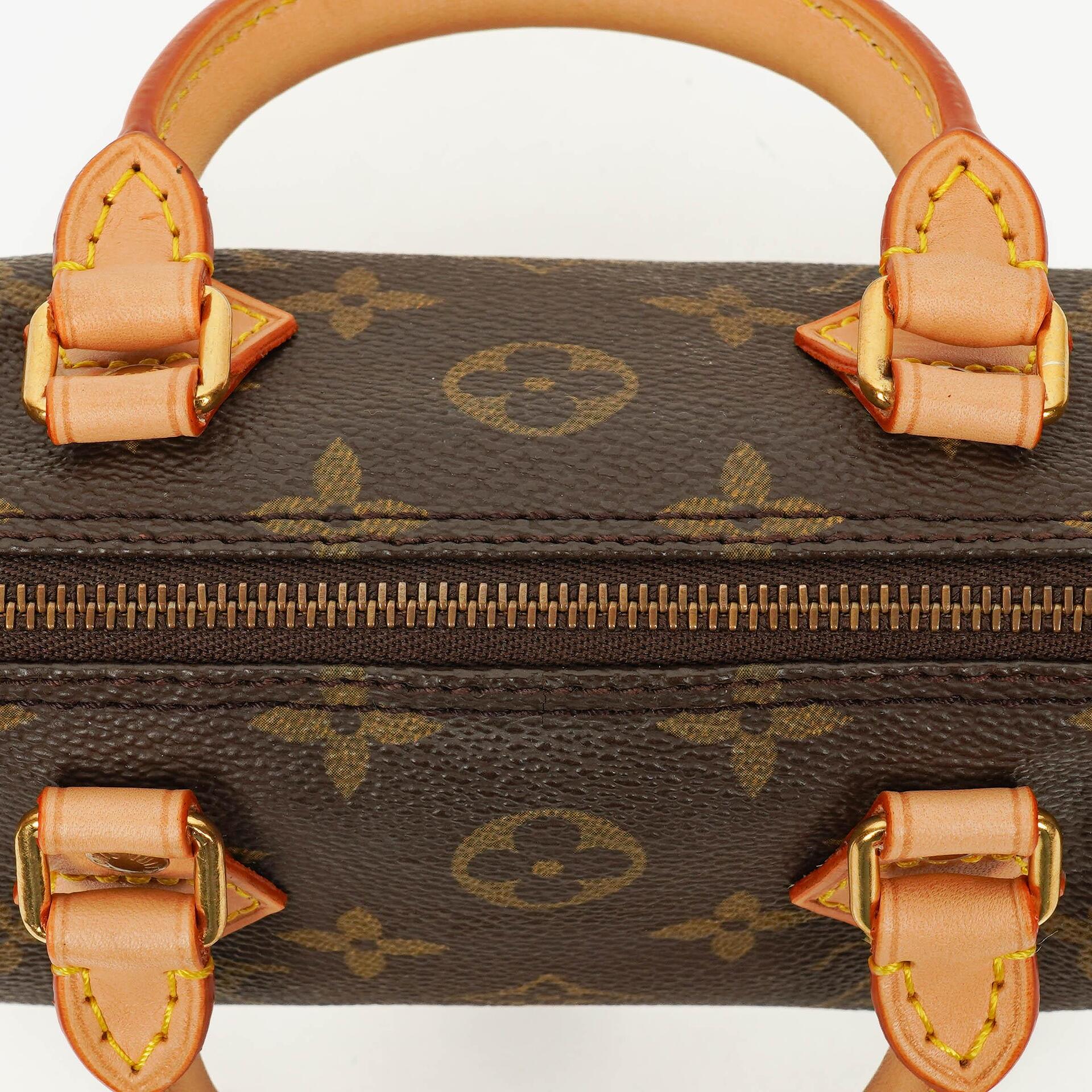 Louis Vuitton Nano Speedy Mini-Tasche aus Monogram Canvas