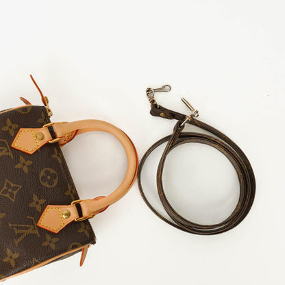 Louis Vuitton Nano Speedy Mini-Tasche aus Monogram Canvas