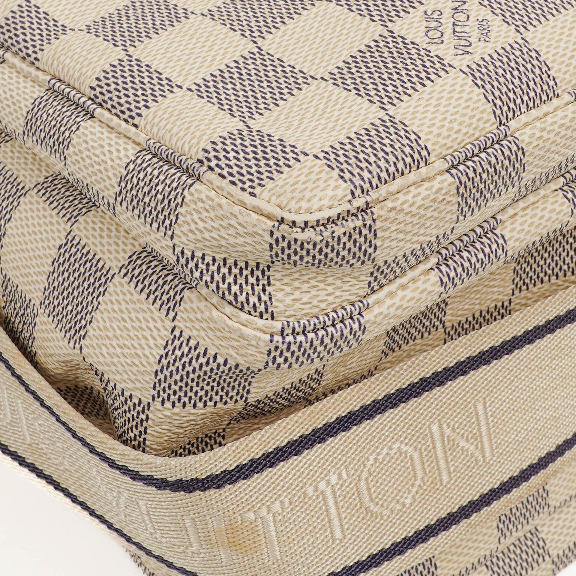 Louis Vuitton Naviglio Schultertasche in Damier Azur