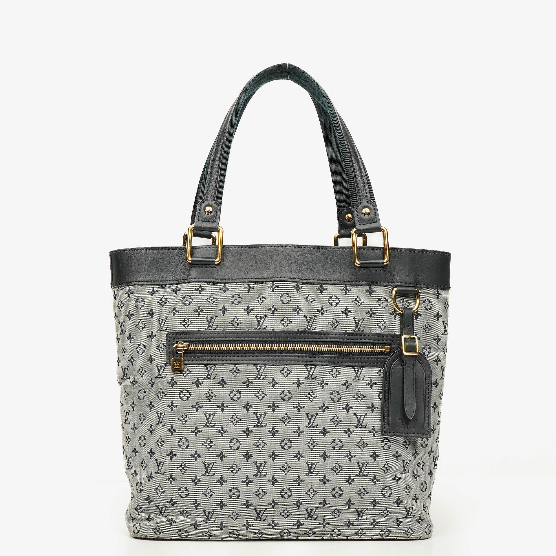Louis Vuitton Lucille GM Schultertasche aus navy Monogramm Mini Lin