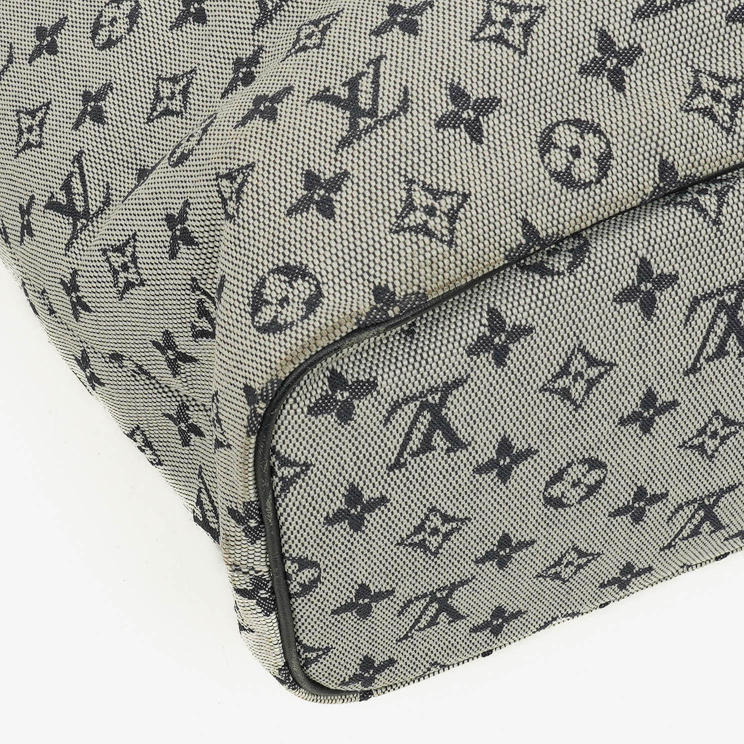 Louis Vuitton Lucille GM Schultertasche aus navy Monogramm Mini Lin