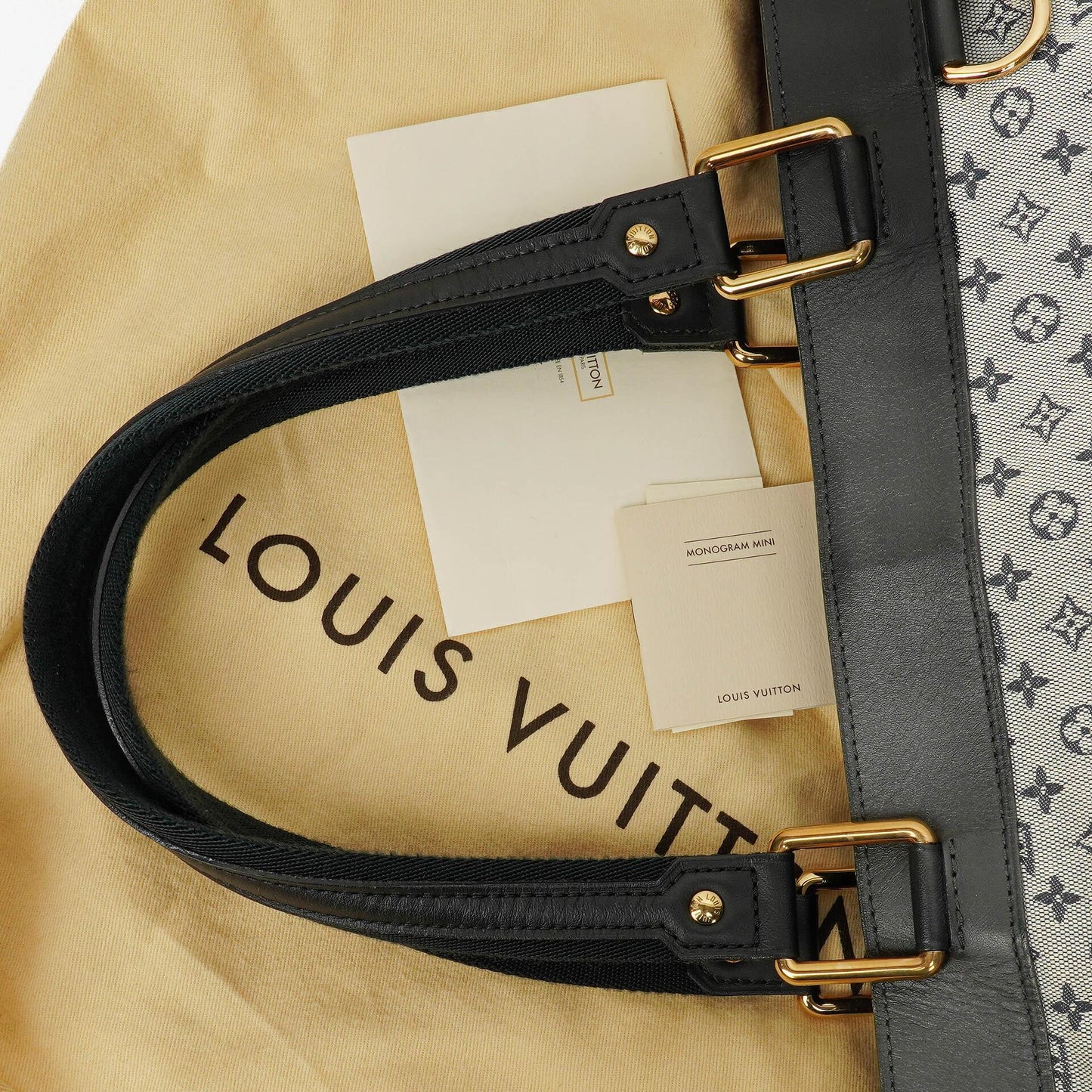Louis Vuitton Lucille GM Schultertasche aus navy Monogramm Mini Lin