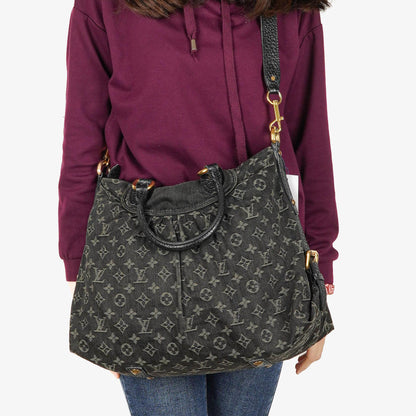Louis Vuitton Neo Cabby GM Monogram Denim Tasche in Schwarz
