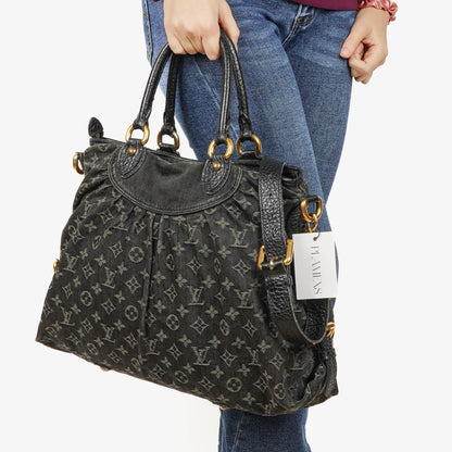 Louis Vuitton Neo Cabby GM Monogram Denim Tasche in Schwarz