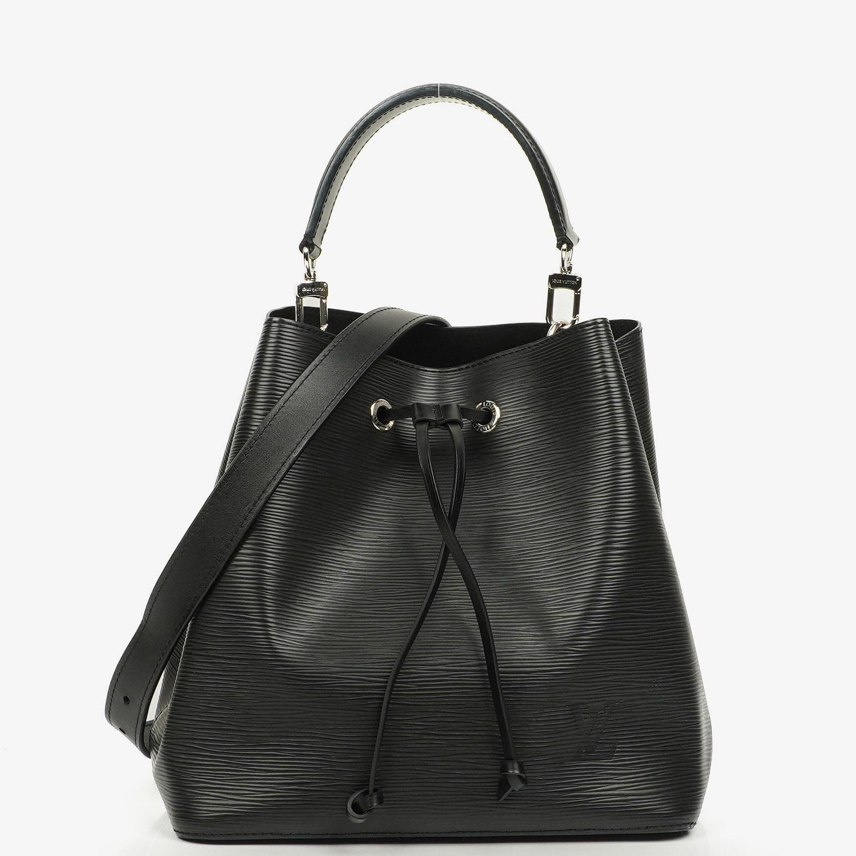 Louis Vuitton NéoNoé Bucket Tasche aus schwarzem Noir Epi Leder mit Kordelzug, 2020
