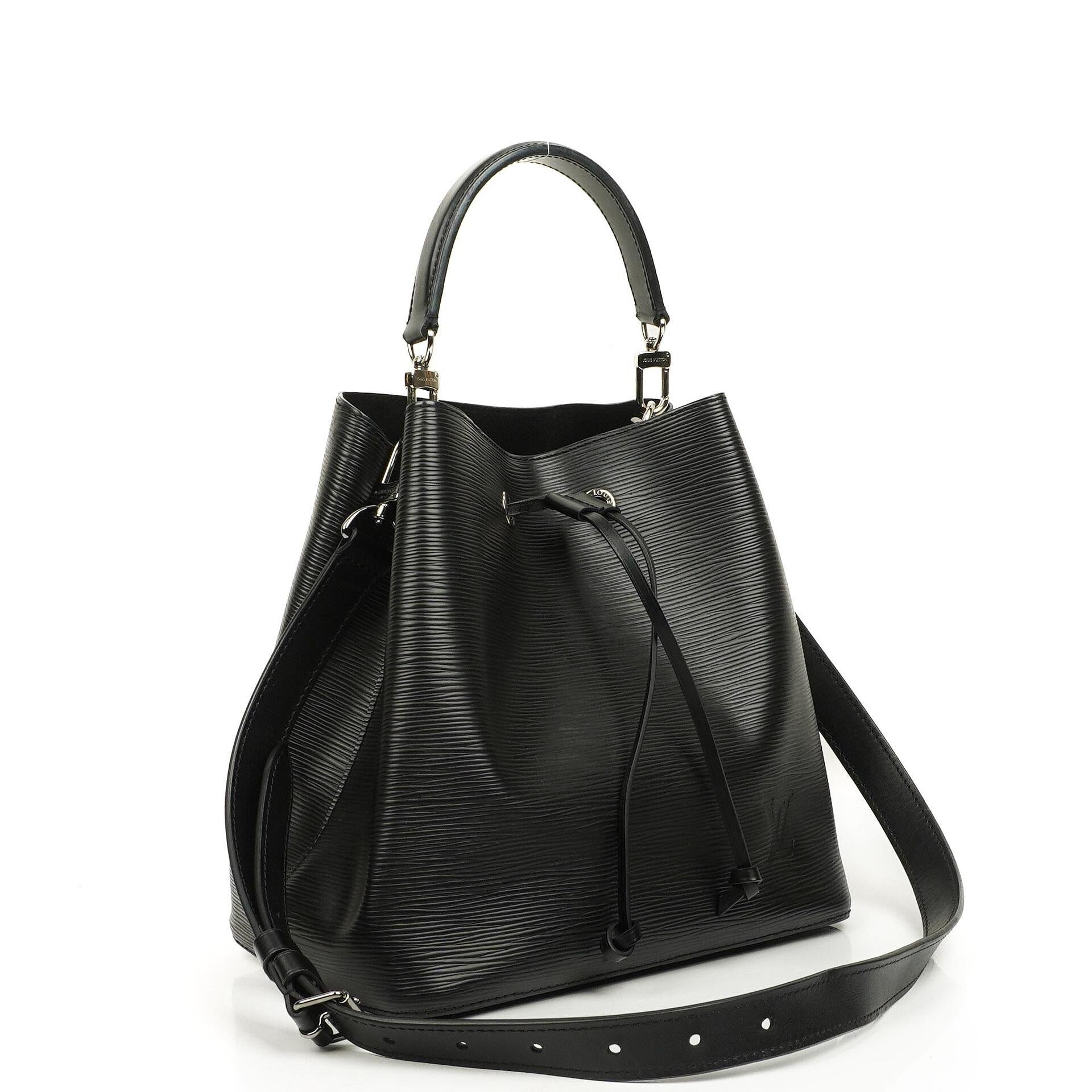 Louis Vuitton NéoNoé Bucket Tasche aus schwarzem Noir Epi Leder mit Kordelzug, 2020