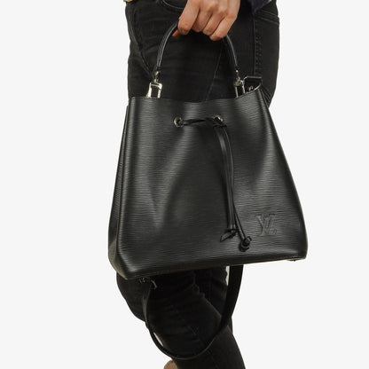 Louis Vuitton NéoNoé Bucket Tasche aus schwarzem Noir Epi Leder mit Kordelzug, 2020